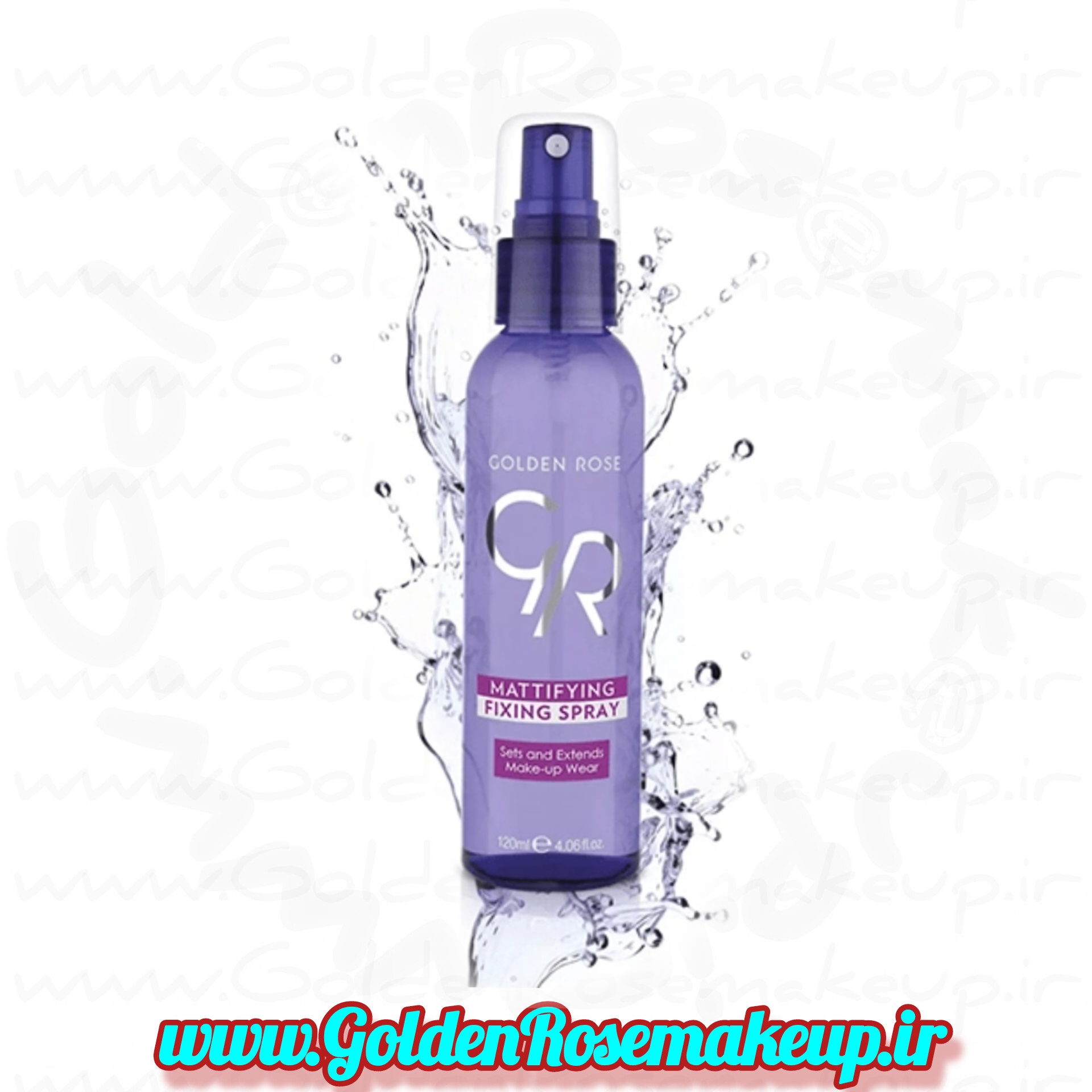 محلول اسپری فیکساتور تثبیت‌کننده آرایش صورت گلدن رز مدل Fresh حجم 120 میلی لیتر