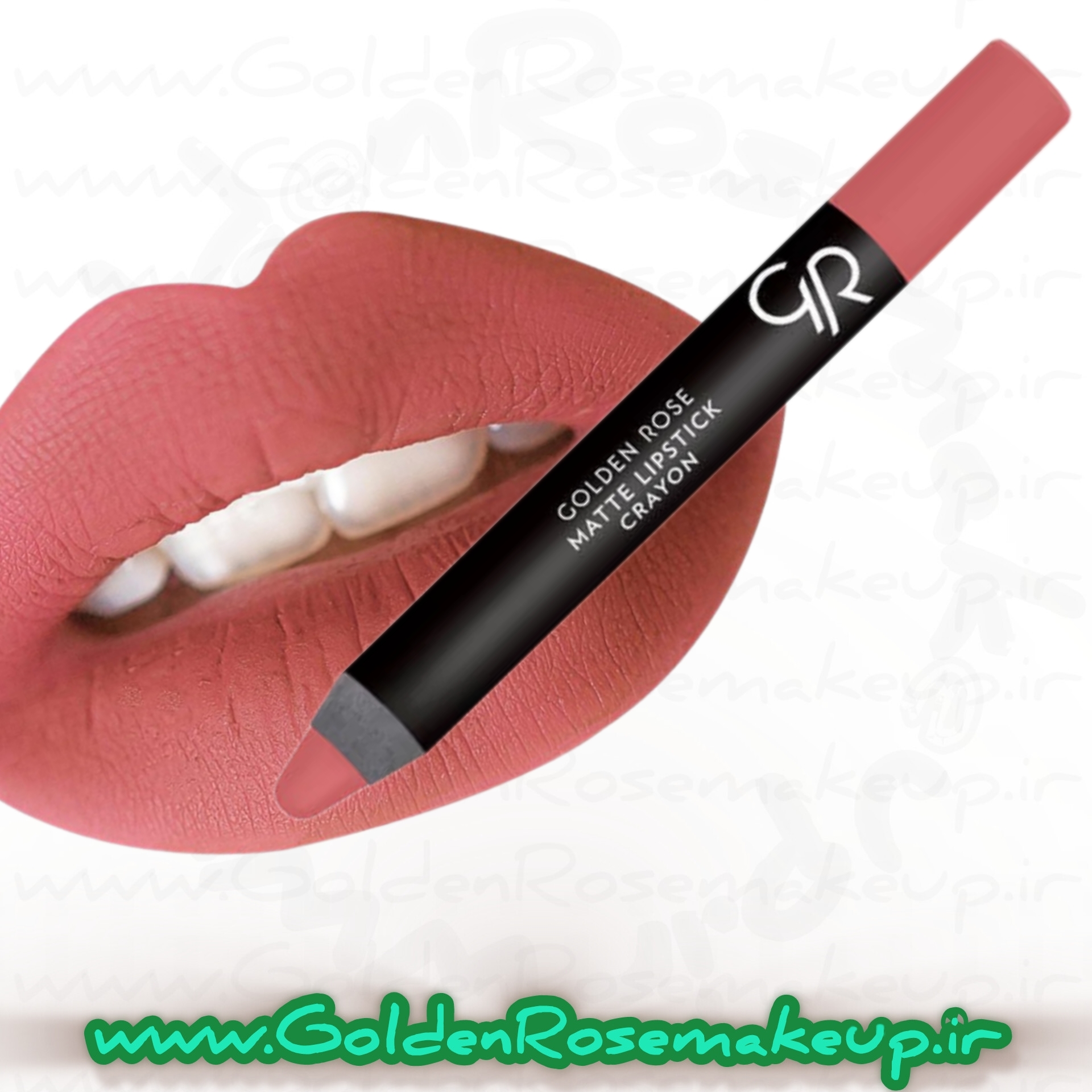 رژلب مدادی کرایون مات گلدن رز مدل Crayon شماره 13