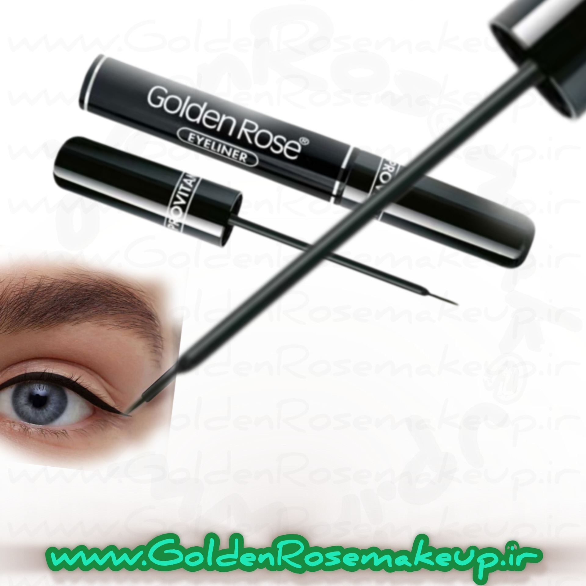 خط چشم مویی حجیم گلدن رز مدل VOLUME رنگ مشکی