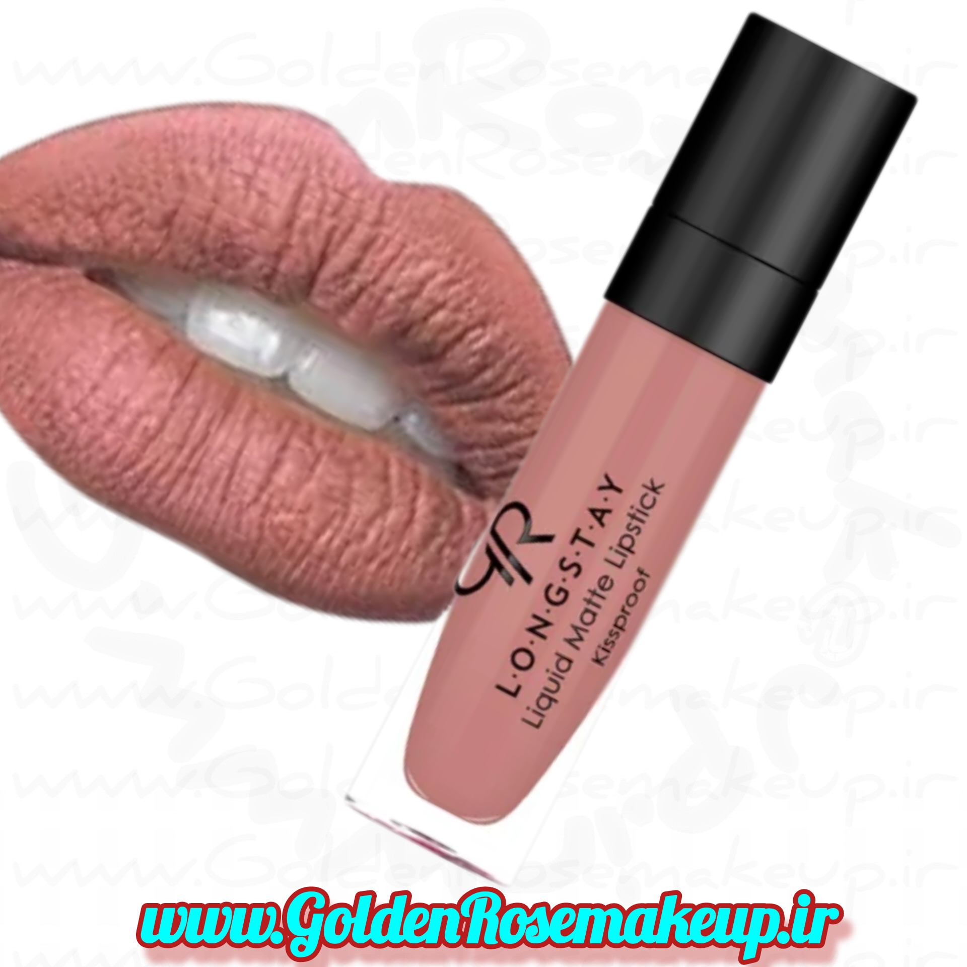 رژلب مایع مات گلدن رز با دوام مدل LONGSTAY شماره 33