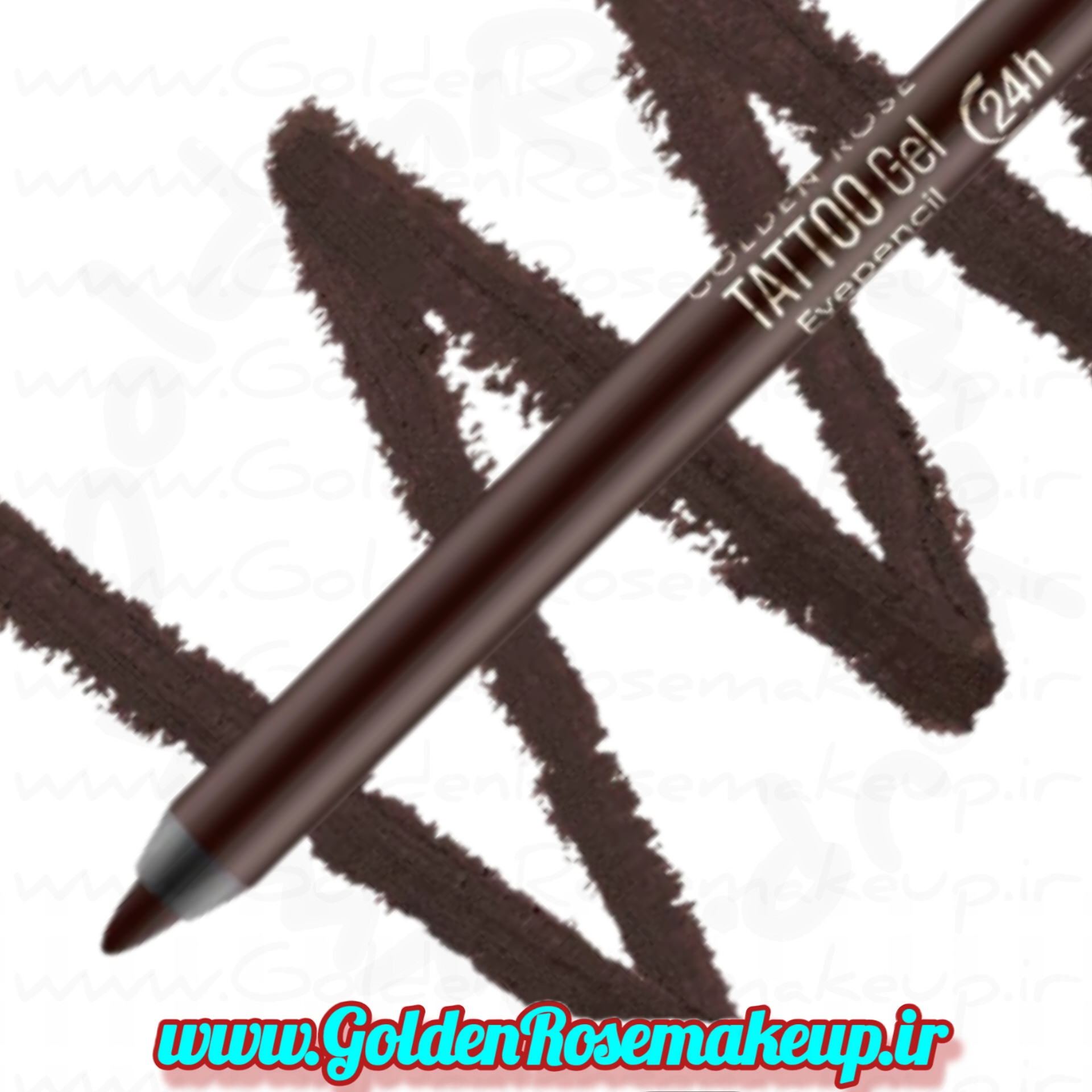 مداد چشم تتو ژل ضد آب گلدن رز مدل TATTOO GEL شماره 10۳ رنگ قهوه‌ای متوسط