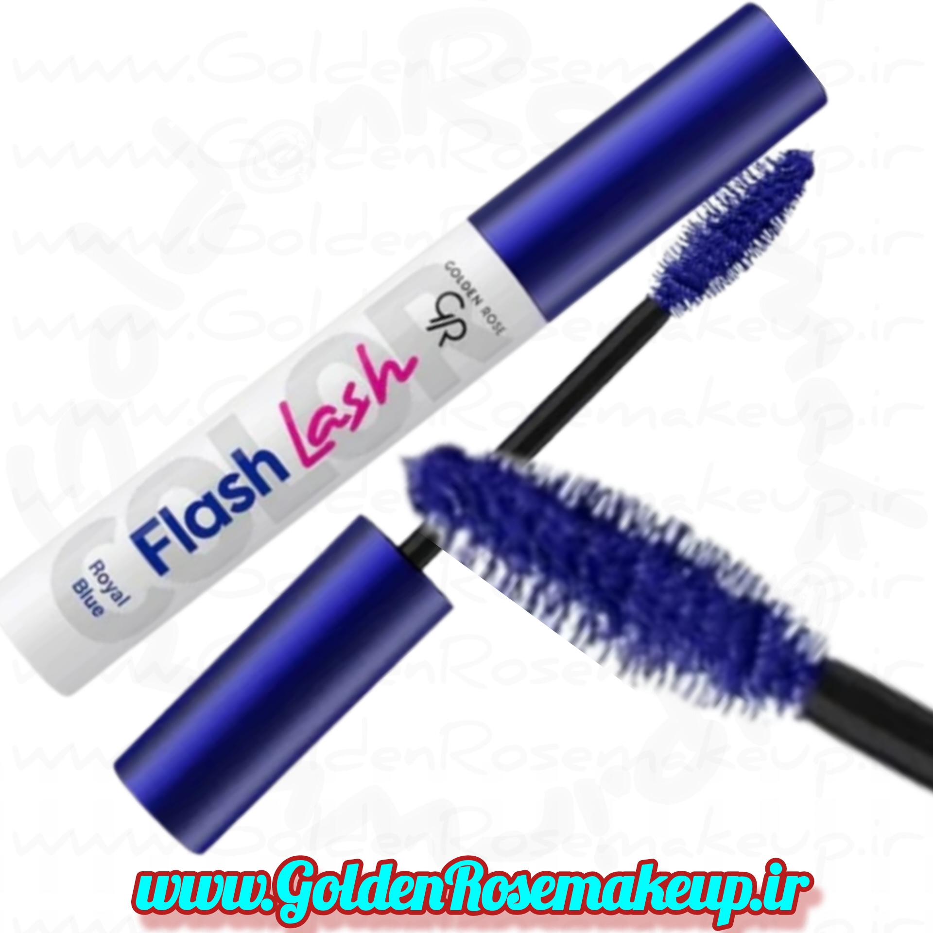 ریمل رنگی گلدن رز آبی سورمه ای Royal blue مدل  Flash شماره 04