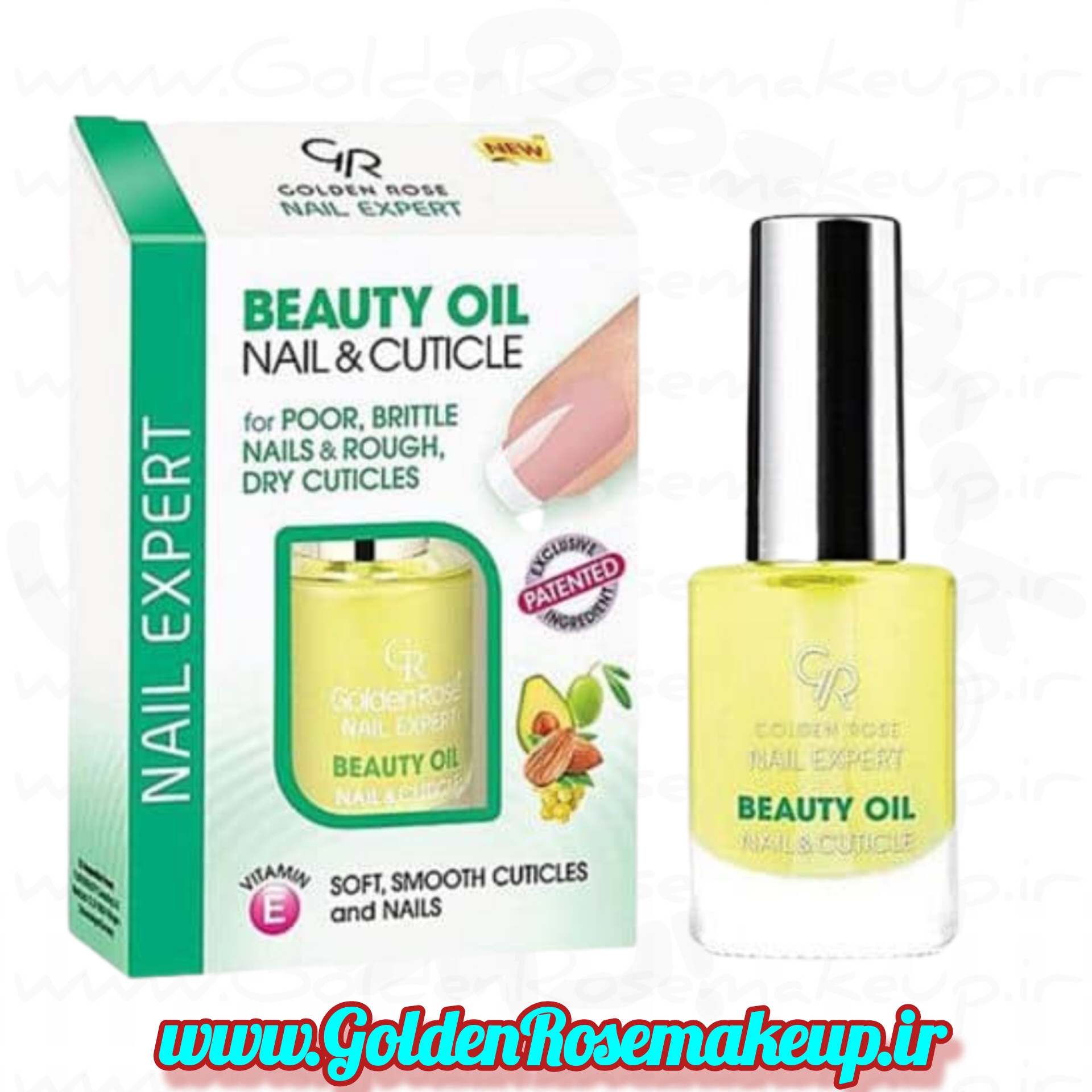 لاک تقویت کننده ناخن گلدن رز ترمیم کننده کوتیکول مدل روغن زیبایی Beauty oil