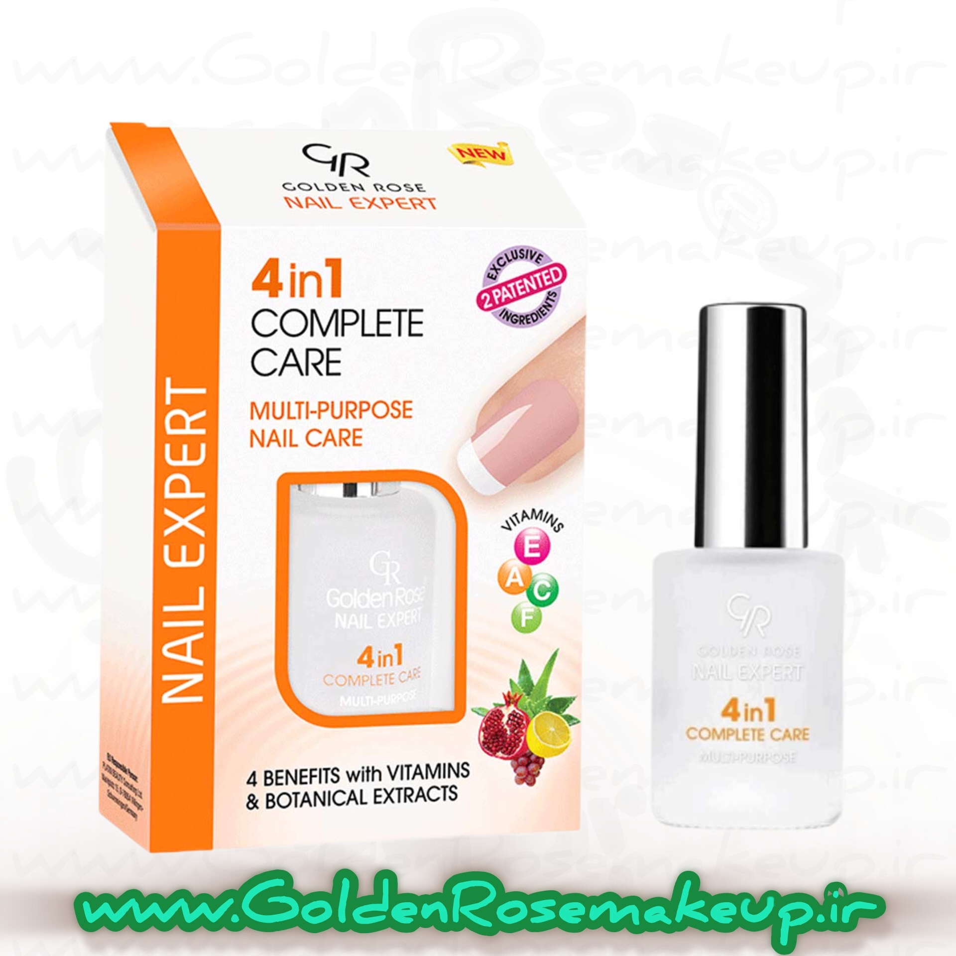 لاک تقویت کننده ناخن گلدن رز4در1 مدل complete care