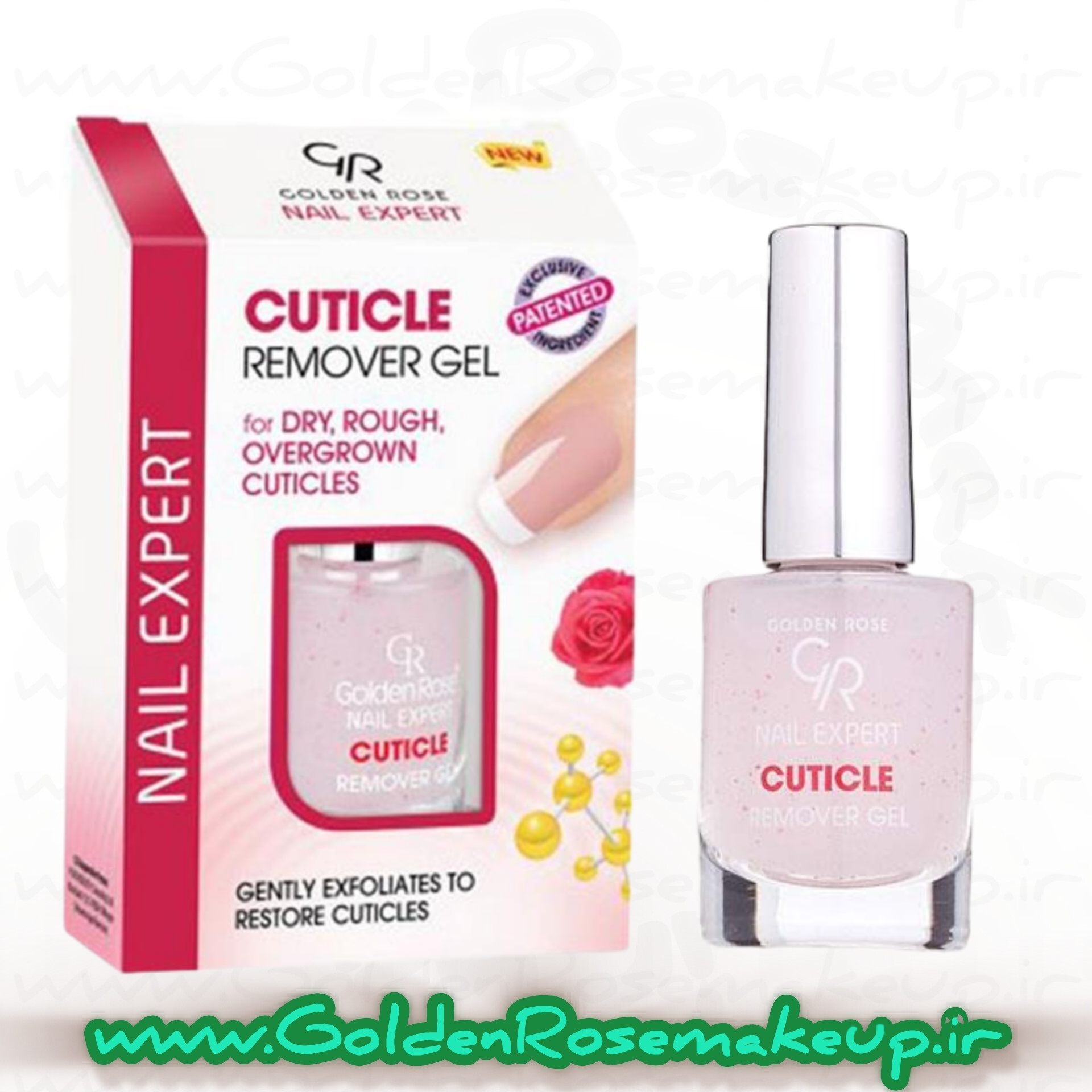 لاک تقویت کننده ناخن گلدن رز نرم کننده پوست ناخن و نابودی کوتیکل مرده مدل  cuticle