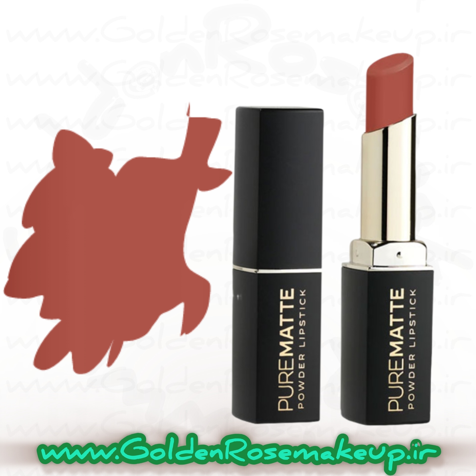 رژلب جامد پیور مات گلدن رز شماره ۱24