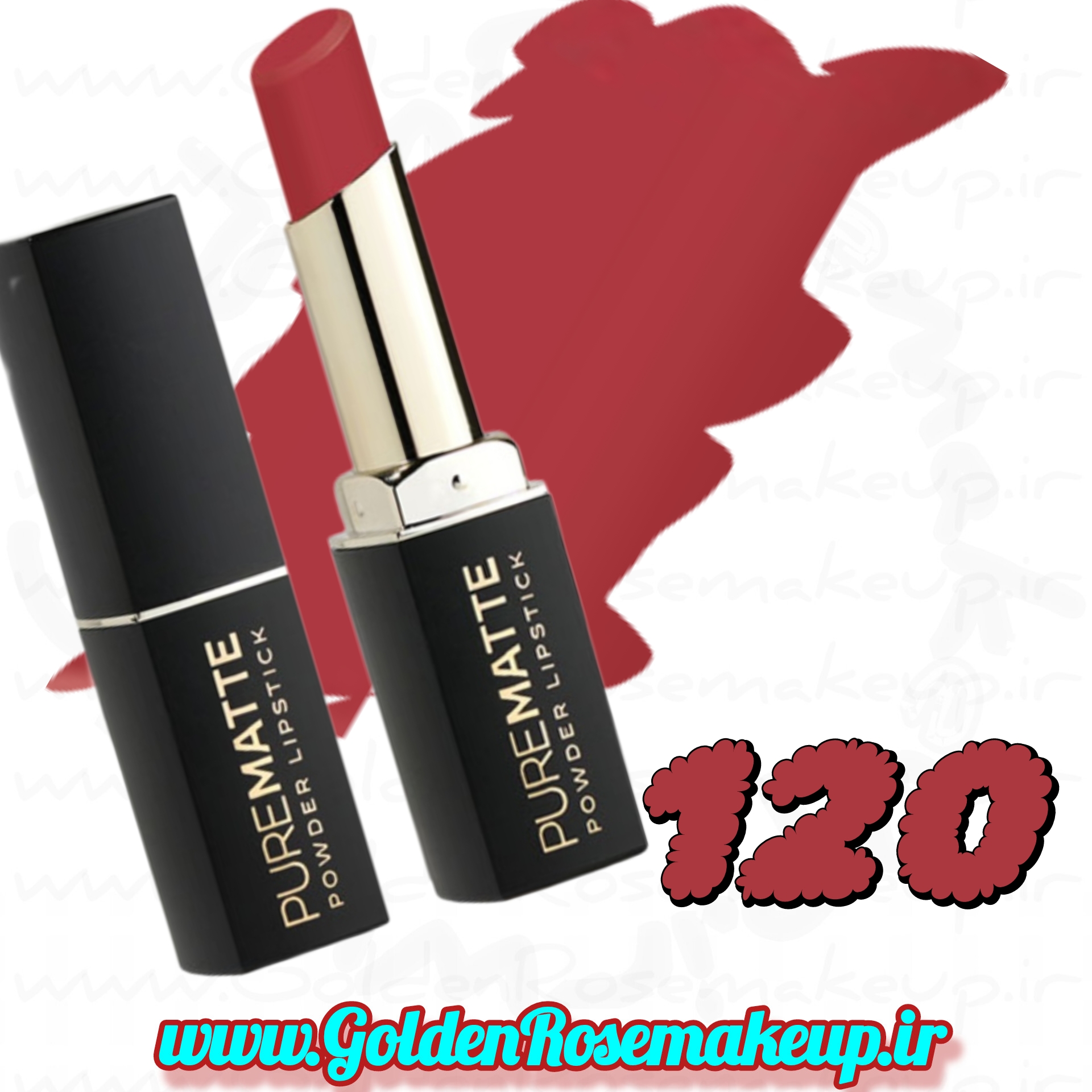 رژلب جامد پیور مات گلدن رز شماره ۱20