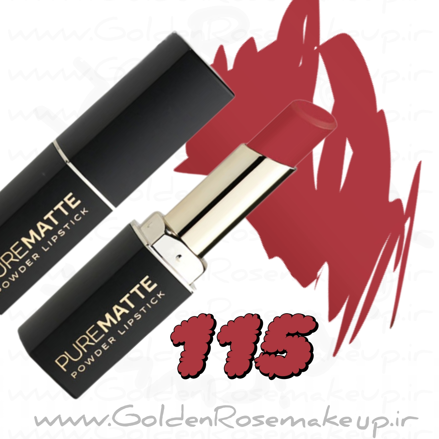 رژلب جامد پیور مات گلدن رز شماره ۱15