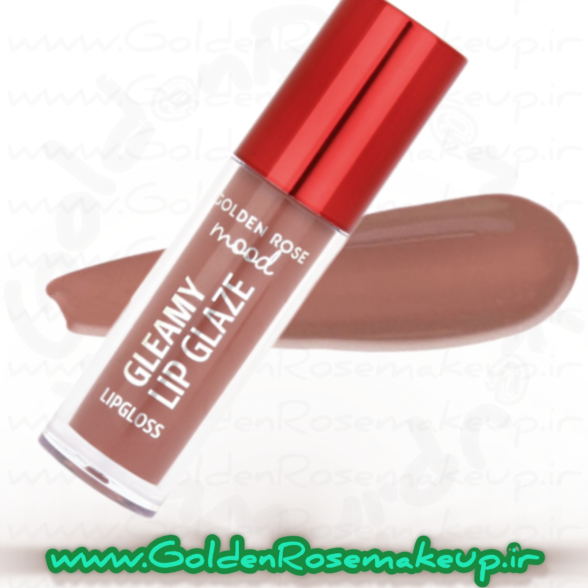 رژلب مایع لیپ گلس‌ مود گلیمی گلدن رز خاصیت پروتز لب مدل Gleamy Lip Glaze رنگ طبیعی و ملایم شماره 201