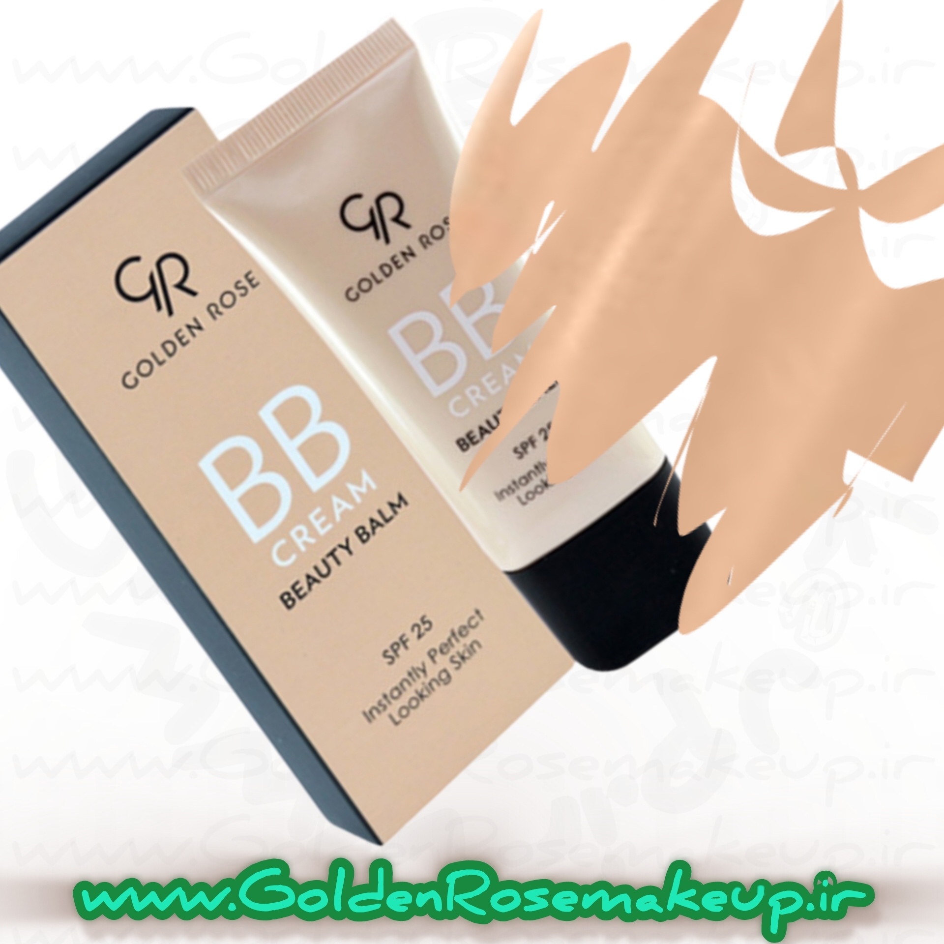 کرم پودر BB گلدن رز خاصیت ضدچروک و SPF25 شماره 03 حجم 30 میلی لیتر