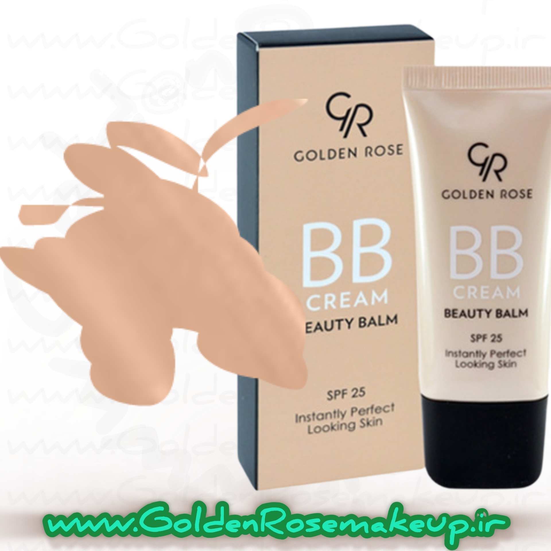 کرم پودر BB گلدن رز خاصیت ضدچروک و SPF25 شماره 04 حجم 30 میلی لیتر