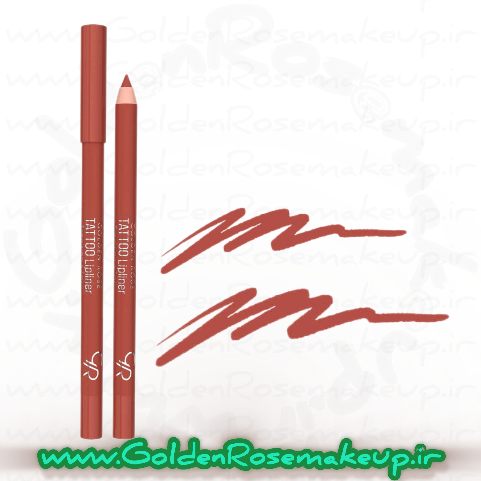 مداد لب تتو ژل ضد آب گلدن رز مدل TATTOO GEL  رنگ نود صورتی نود شماره 202