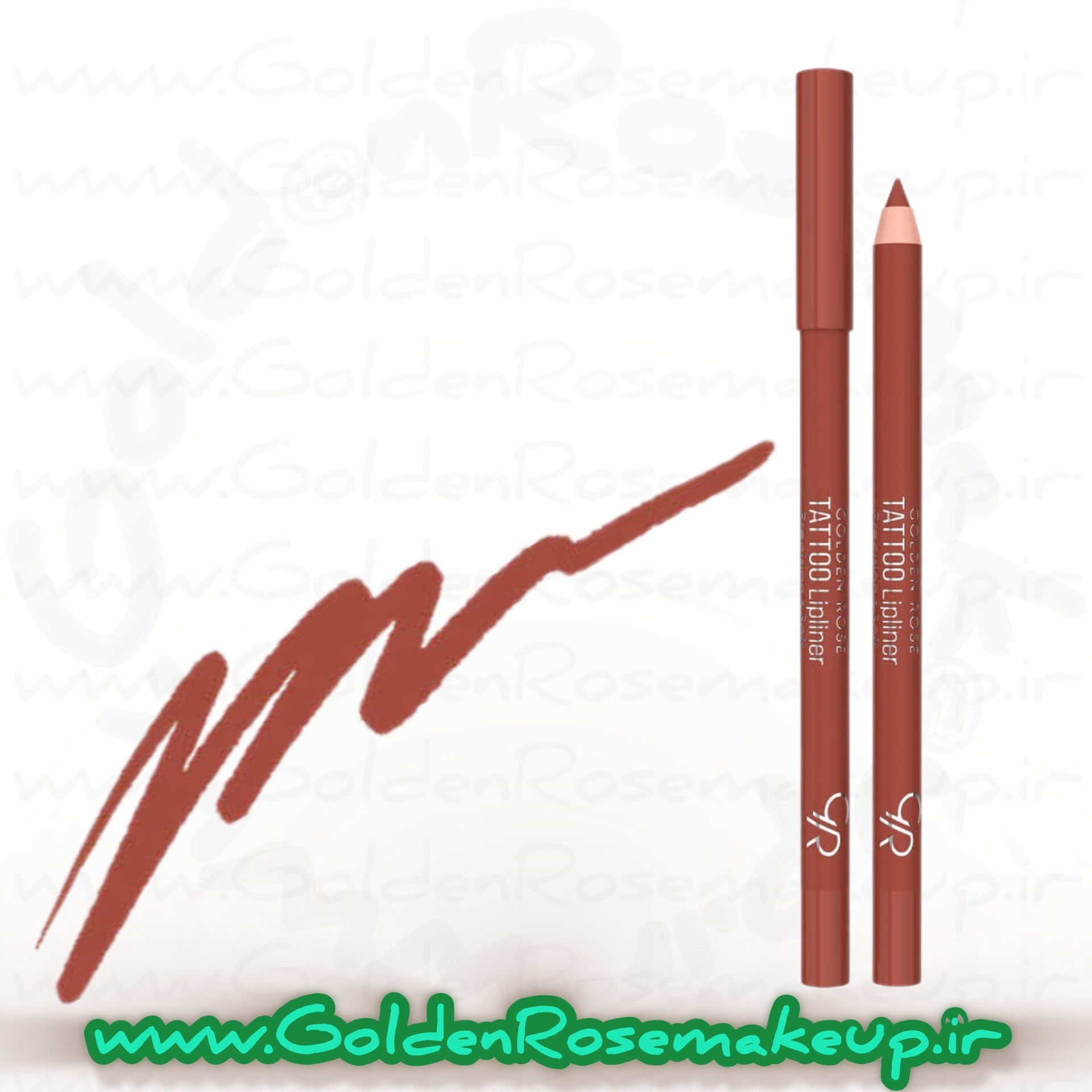 مداد لب تتو ژل ضد آب گلدن رز مدل TATTOO GEL  رنگ رز خاکی شماره 203