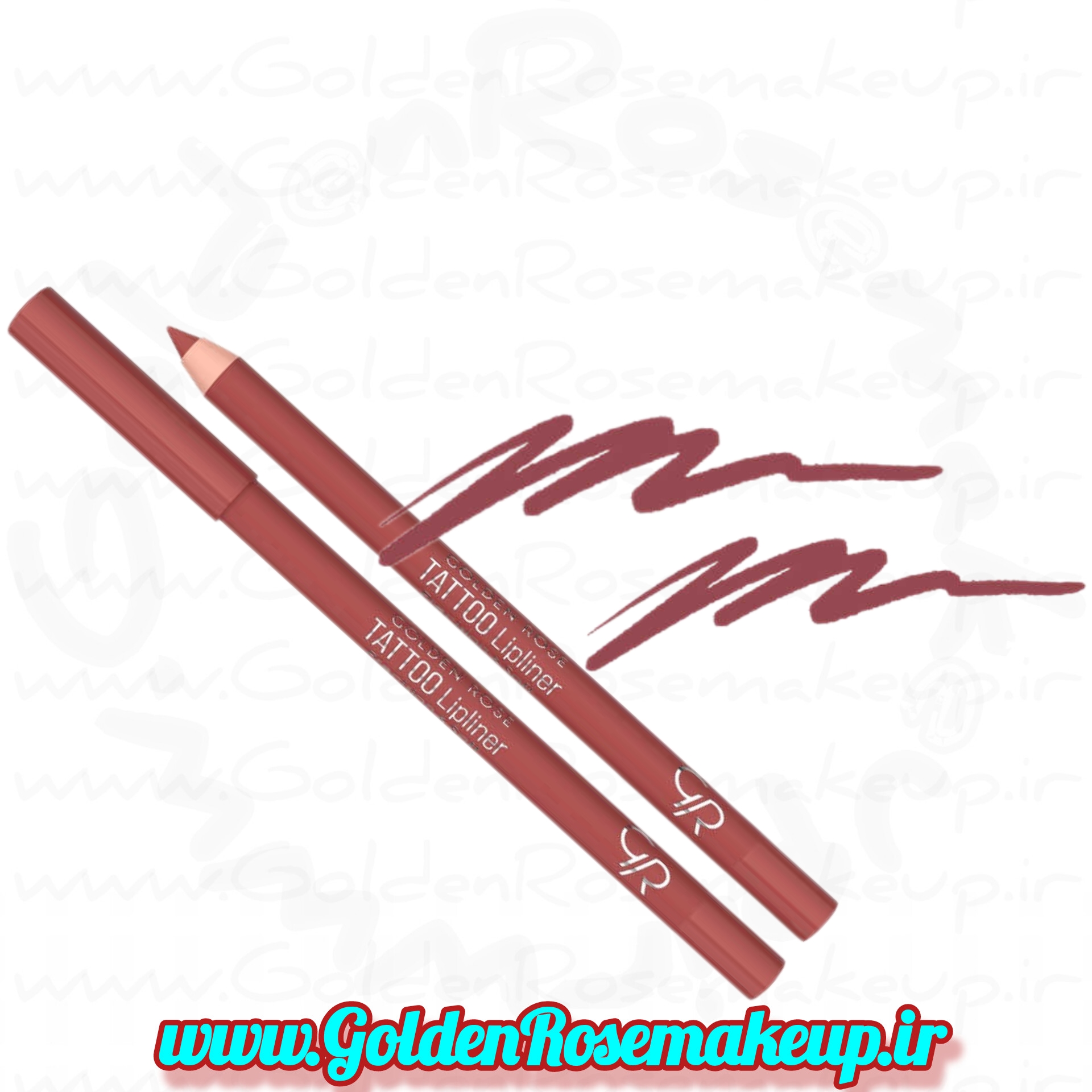 مداد لب تتو ژل ضد آب گلدن رز مدل TATTOO GEL  رنگ قرمز قهوهای آجری شماره 211