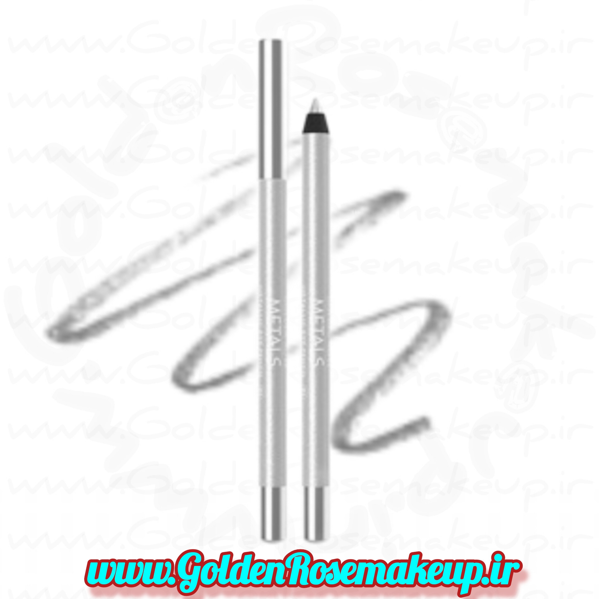 مداد چشم و سایه متالیک گلدن رز رنگ نقره ای