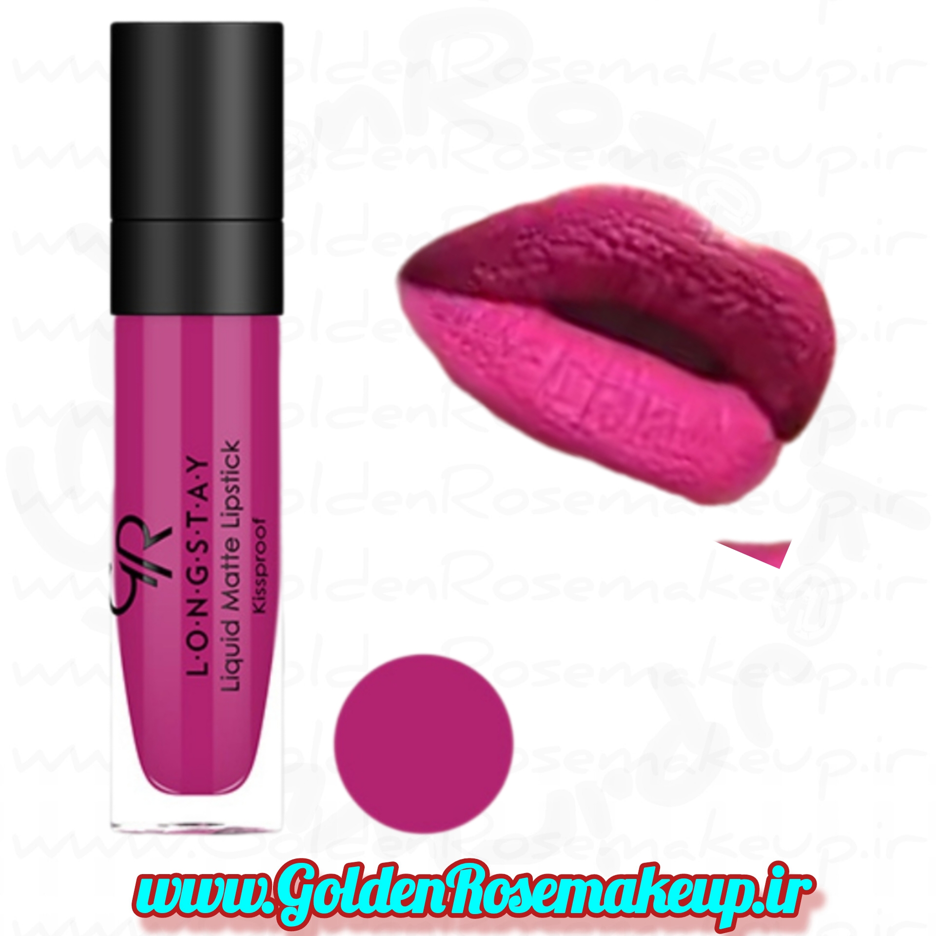 رژلب مایع مات گلدن رز با دوام مدل LONGSTAY شماره 02