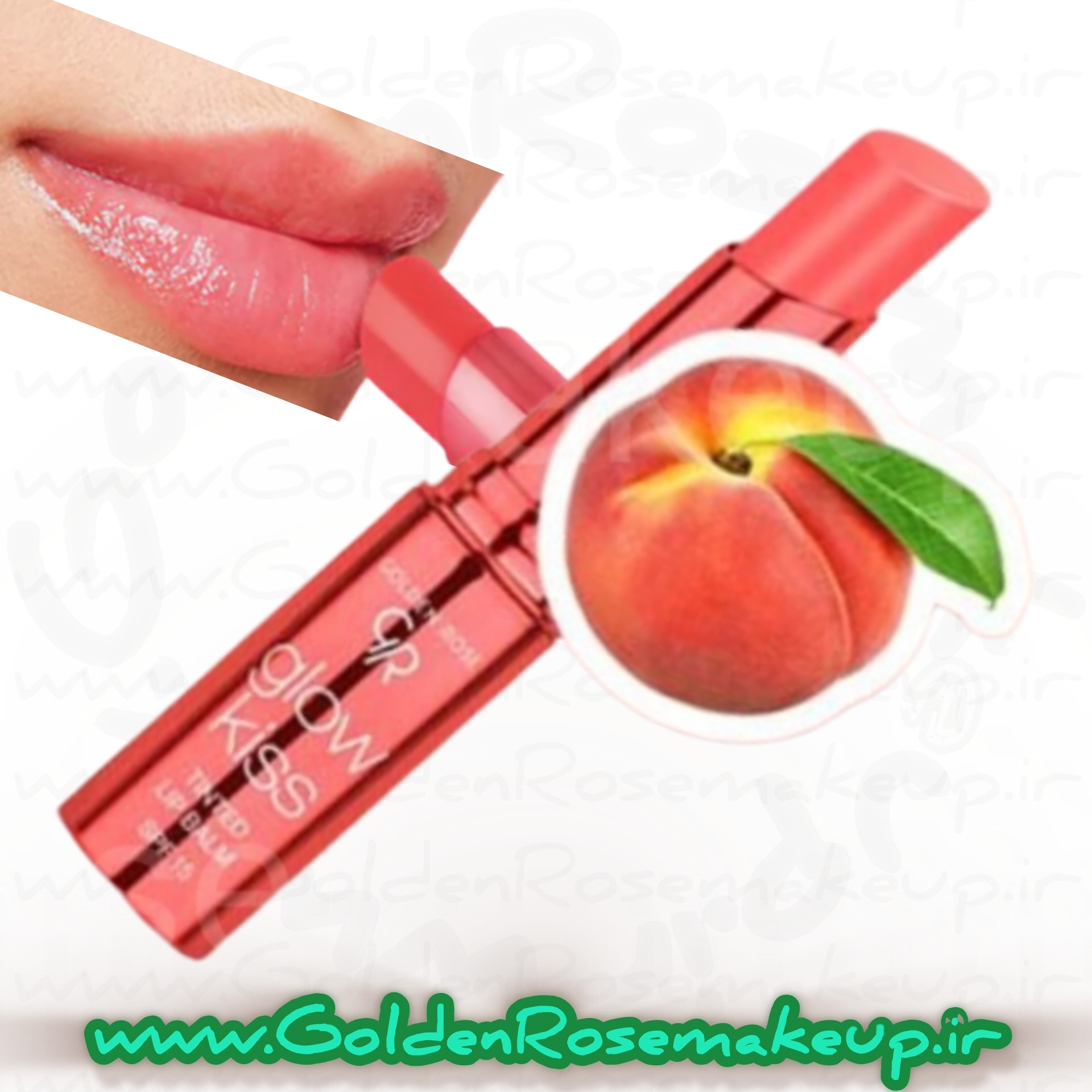 محافظ لب تینت جامد و بالم گلدن رز هلو مدل TINTED شماره 04