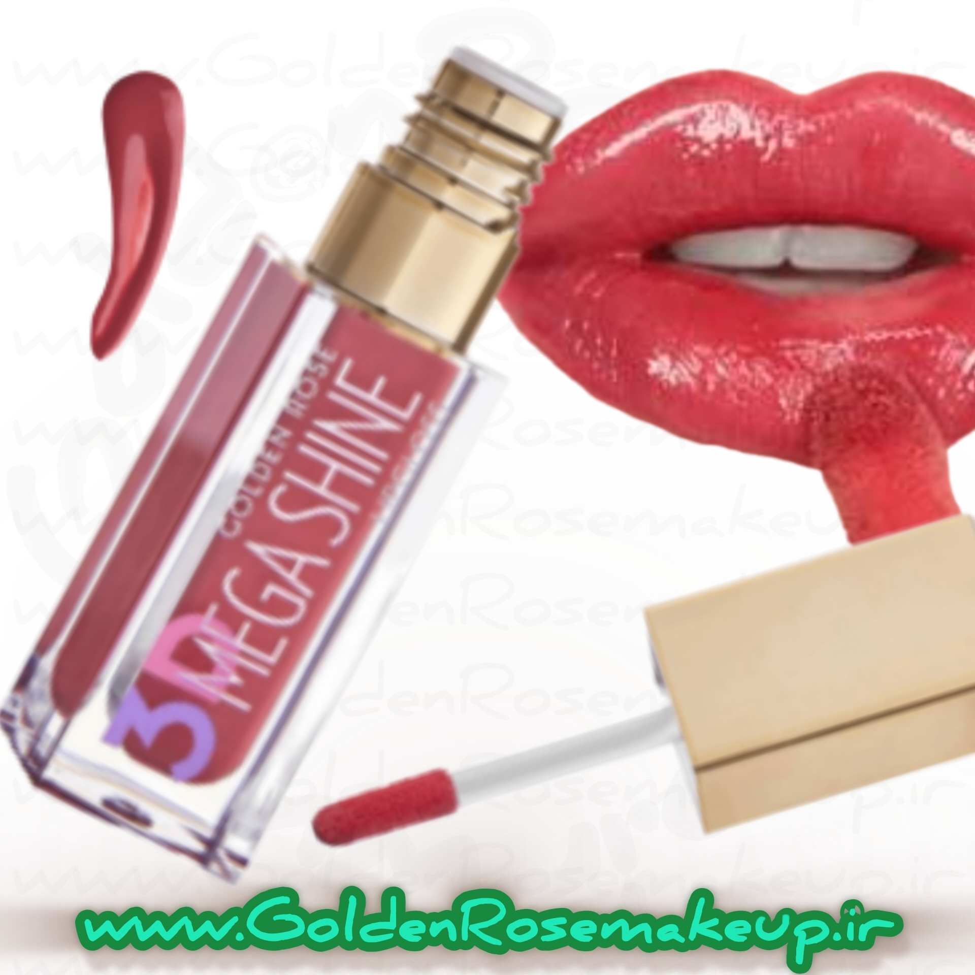 لیپ گلاس گلدن رز مدل MEGA SHINE شماره 111