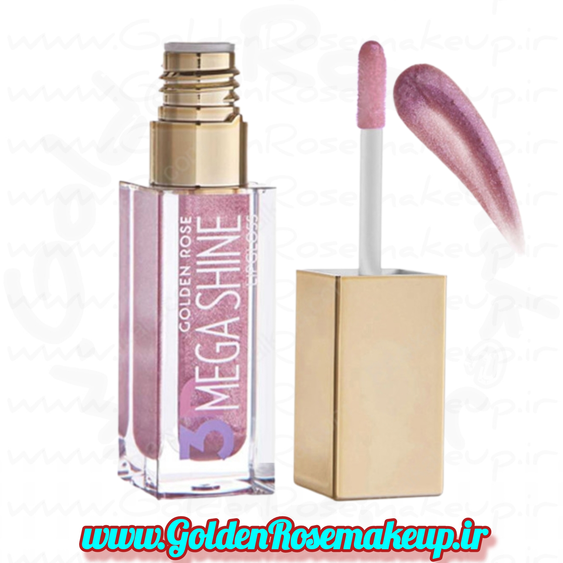 لیپ گلاس گلدن رز مدل MEGA SHINE شماره 121