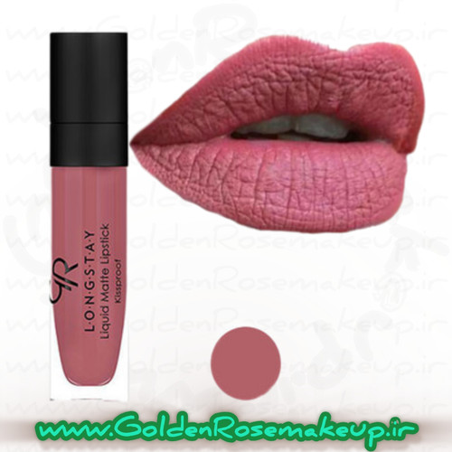 رژلب مایع مات گلدن رز بادوام مدل LONGSTAY شماره 35