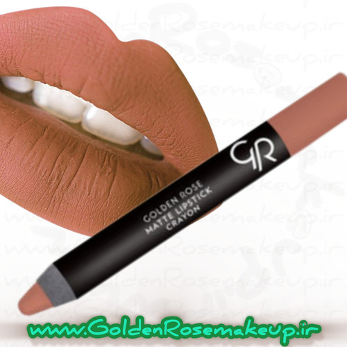 رژلب مدادی کرایون مات گلدن رز مدل Crayon شماره 14