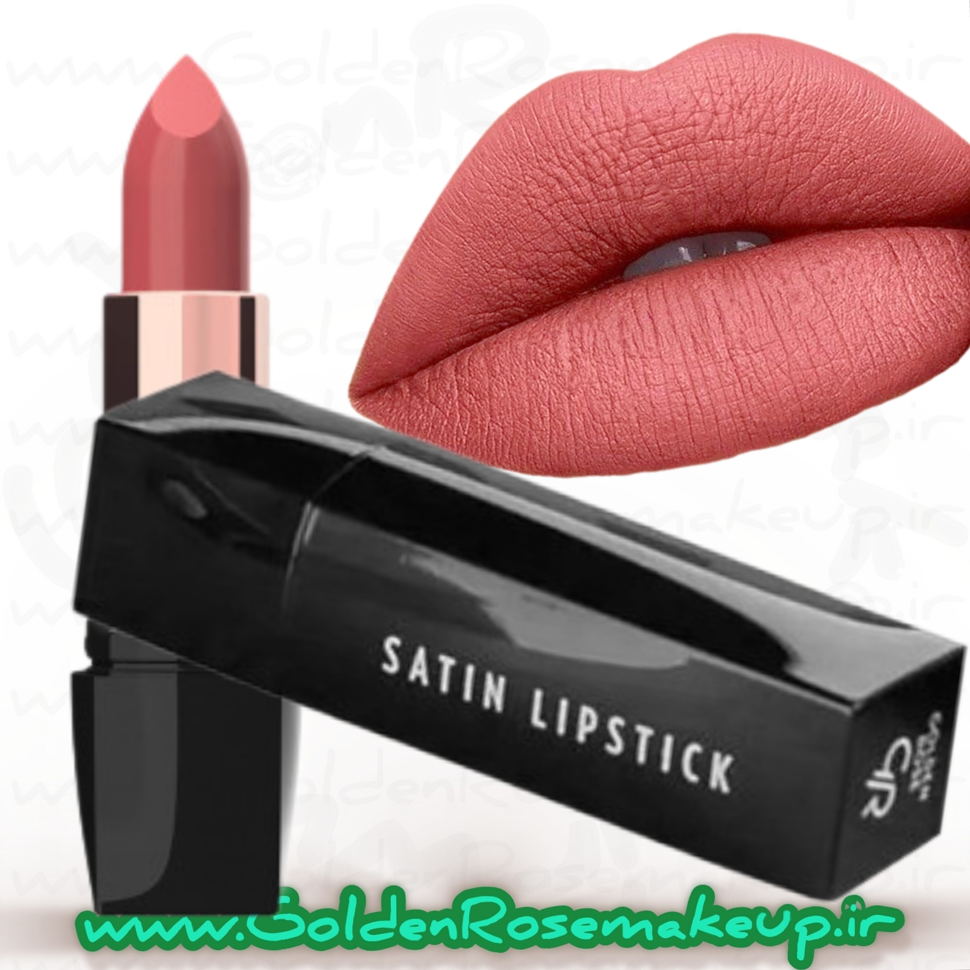 رژلب جامد گلدن رز مدل ساتین  شماره 13