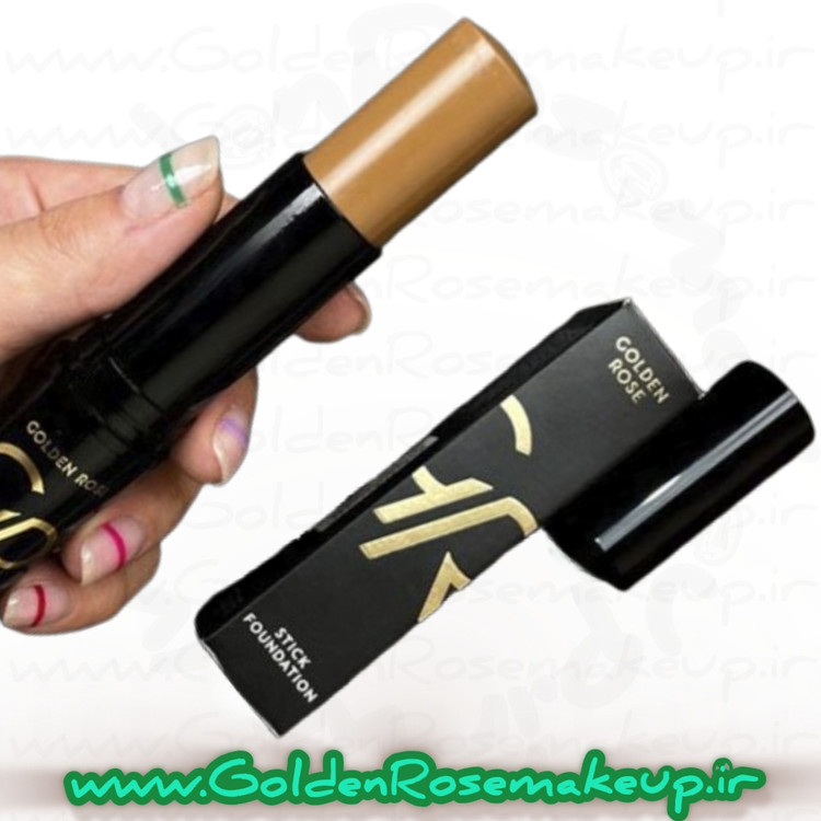 کرم پودر و کانتور استیک گلدن رز مدل stick foundation شماره 08