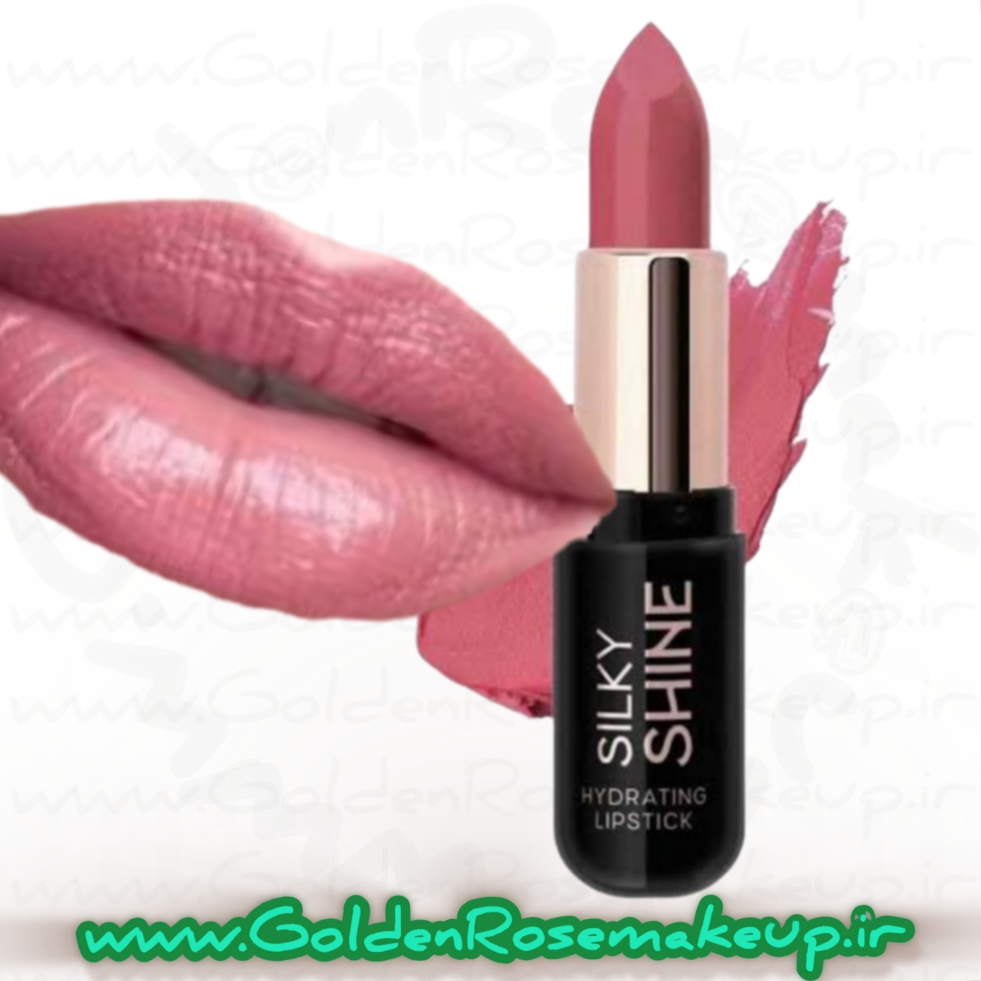 رژ لب جامد براق گلدن رز شماره 209 مدل Silky Shine
